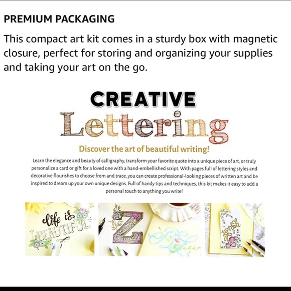 NEW Creative Lettering Calligraphy COMPLETE DIY KIT Instruction Book Bundle LOT - Picture 7 of 12